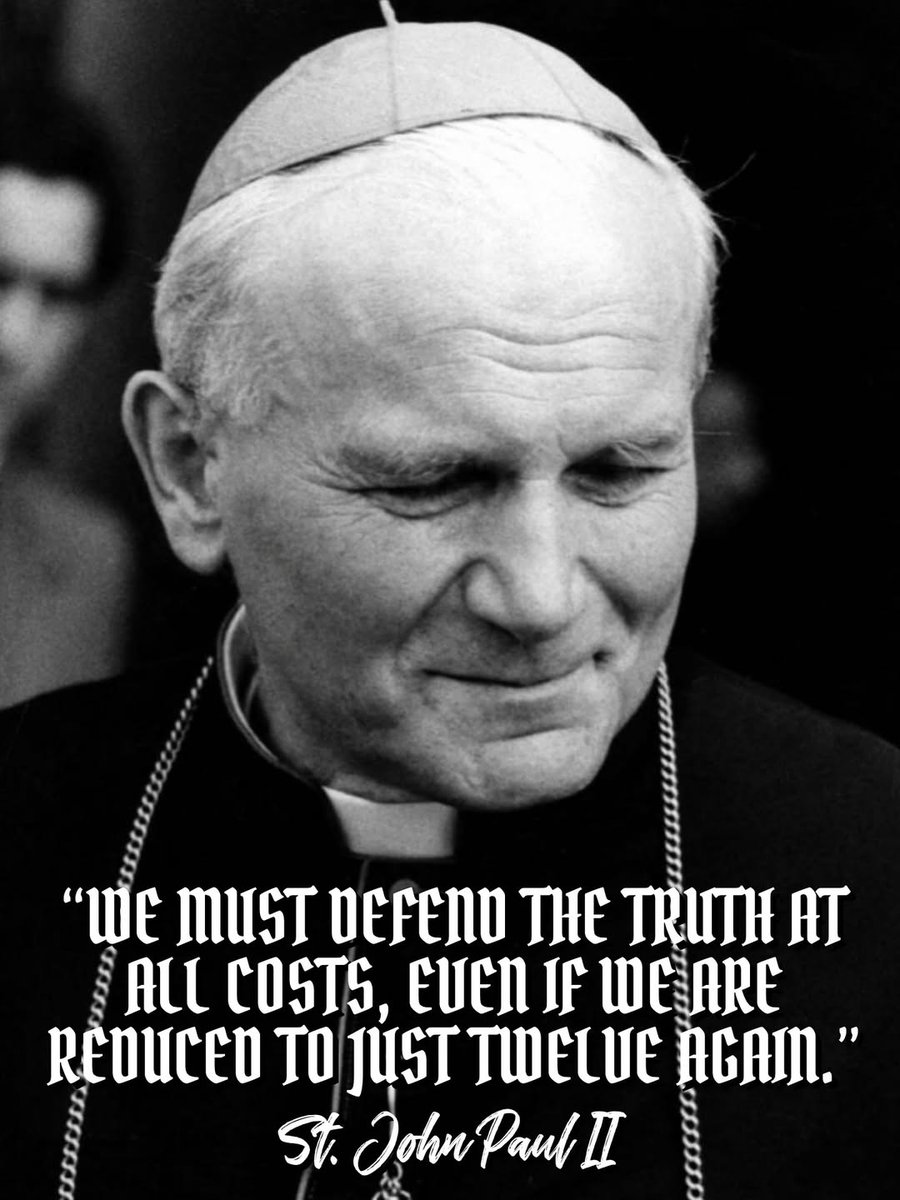 TheBasedTrinity's tweet photo. Saint Pope John Paul II, pray for us. https://t.co/RJRq1t7mbl