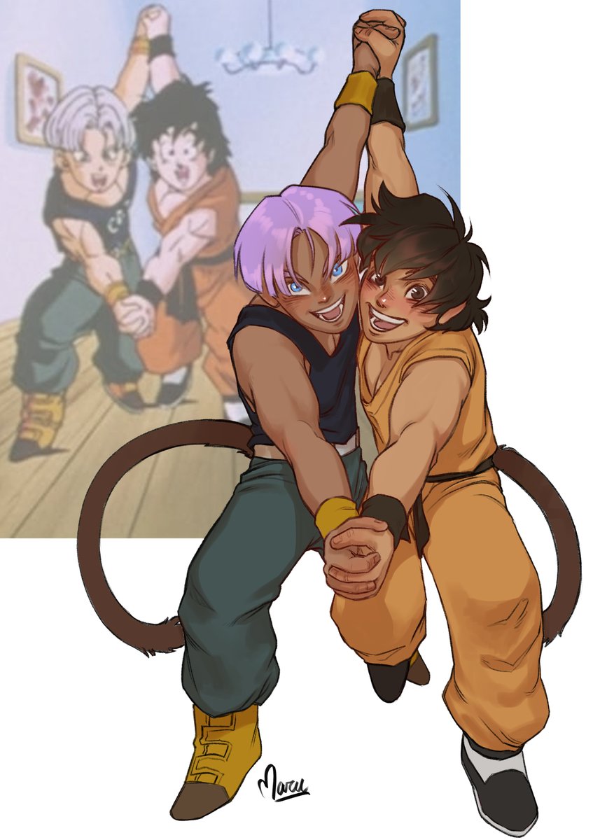 PaupauMaru's tweet image. Novios 
#dbz #trunks #goten