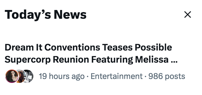 making headlines and the supercorp reunion hasn't even been confirmed yet 😂