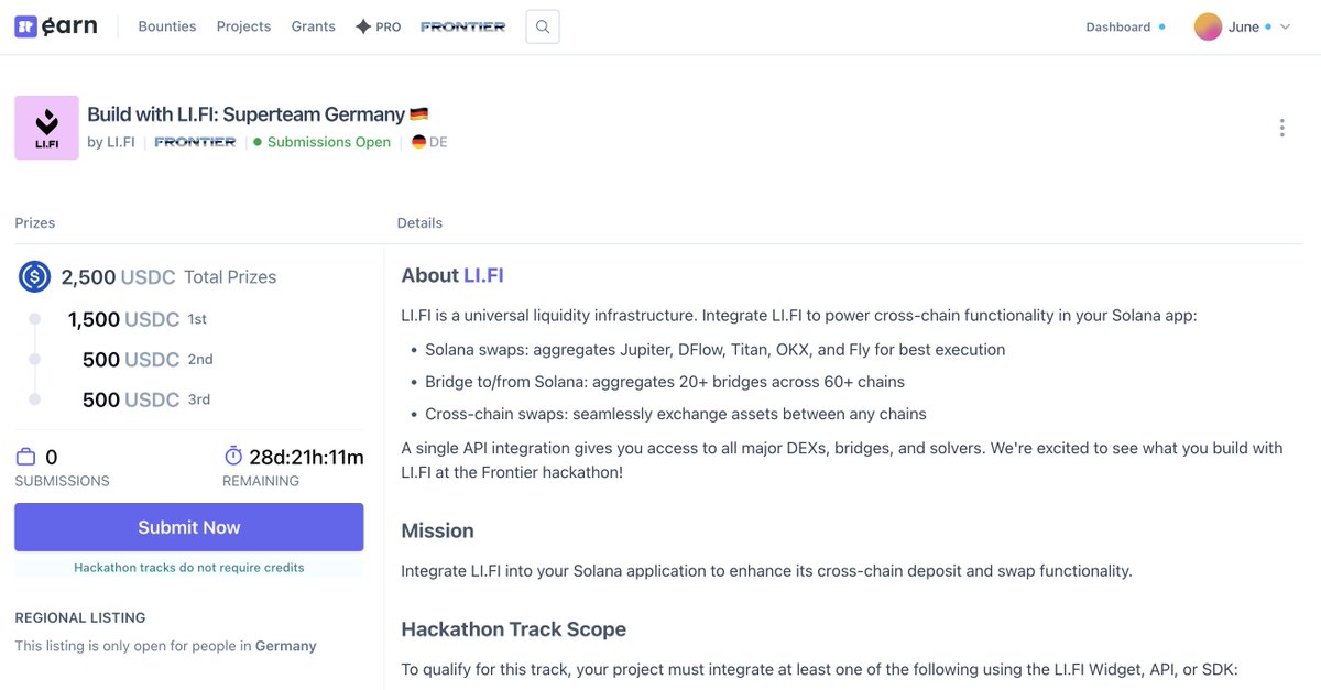 Junebox | LI.FI tweet media