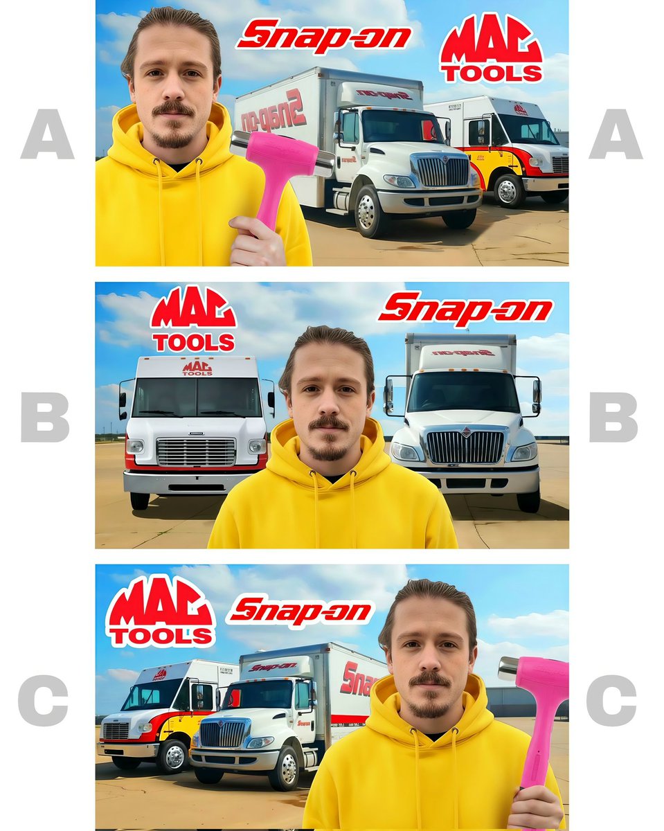 AlexxThumbnails's tweet photo. Most tool thumbnails are boring
So I made 3 versions for this

Tool Truck SHOPPING ... CRAZY Deals

Only one wins CTR , Which one would you click?

If you want to test multiple thumbnail angles to maximize clicks, my DMs are open 📩 https://t.co/uwok5WEJGl