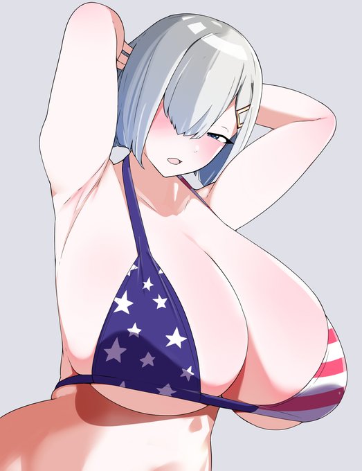 星条旗びきに浜風 