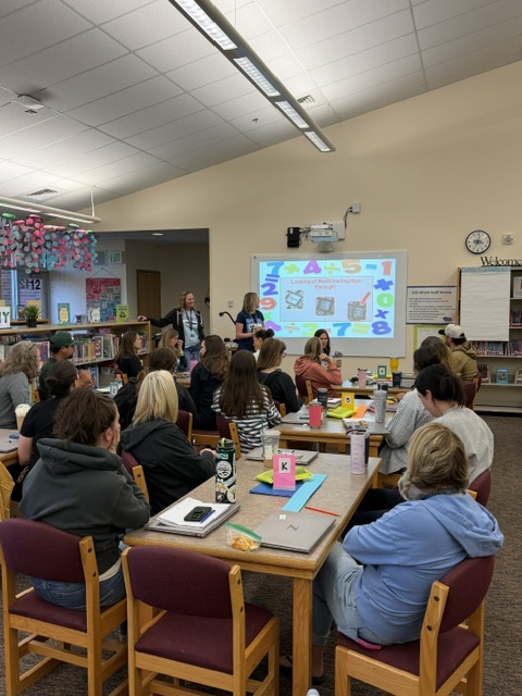 SCE_Principal's tweet image. Here is our SCE staff learning about math instruction and math standards today in our professional learning. #GettingBetter