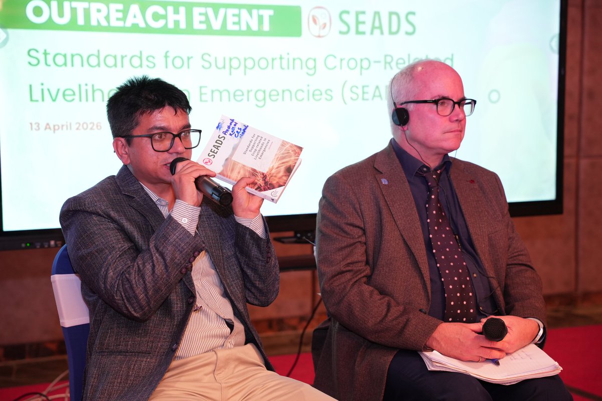 FAONepal's tweet photo. From standards to practice!
🌾FAO convened a SEADS Outreach Event in Kathmandu after the first SEADS Training of Trainers in Asia, advancing evidence‑based crop responses and resilient agrifood systems in Nepal and beyond. https://t.co/dGnQZp1aA4