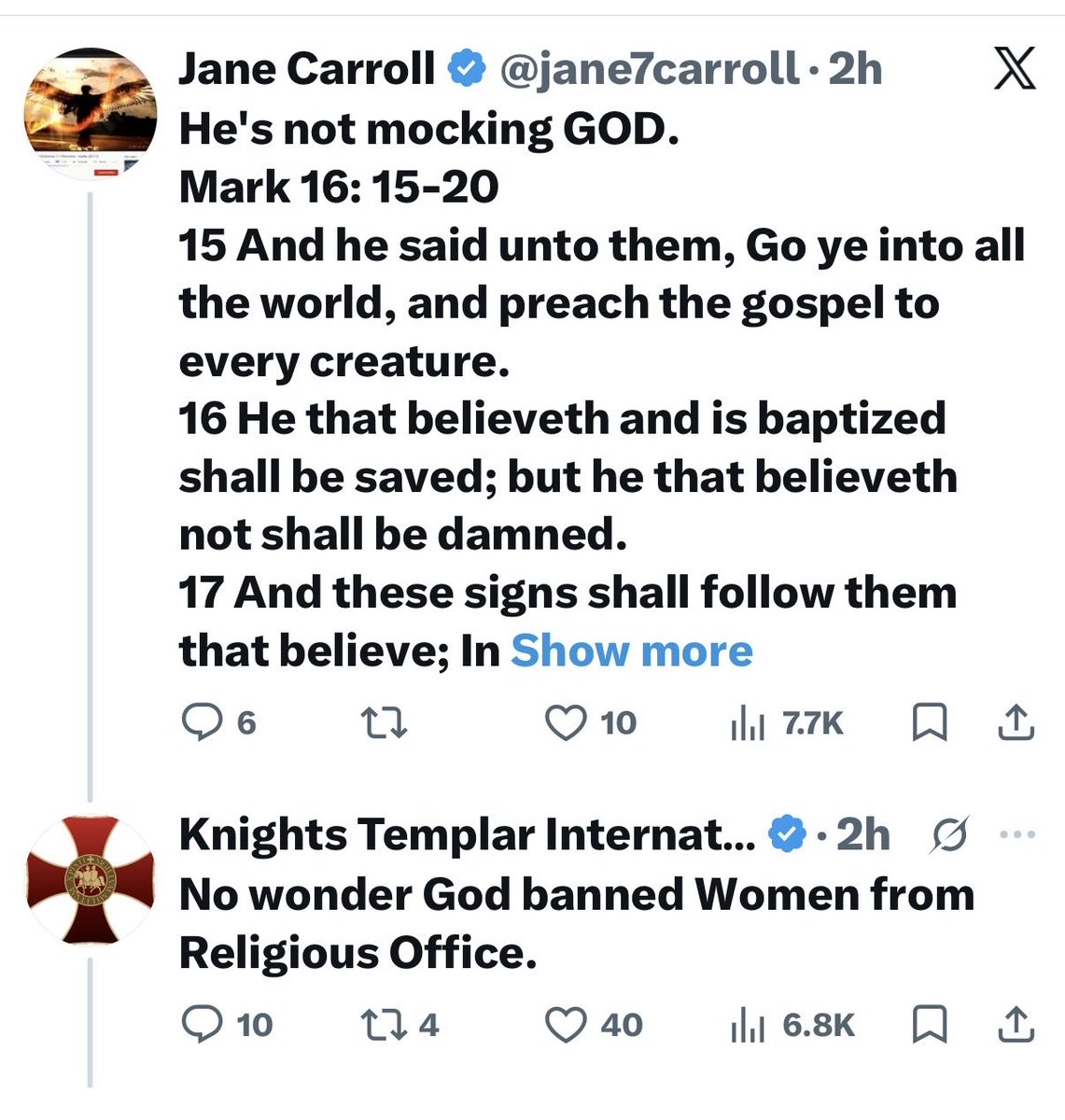 “Behave” 
It’s CLEAR you hate women