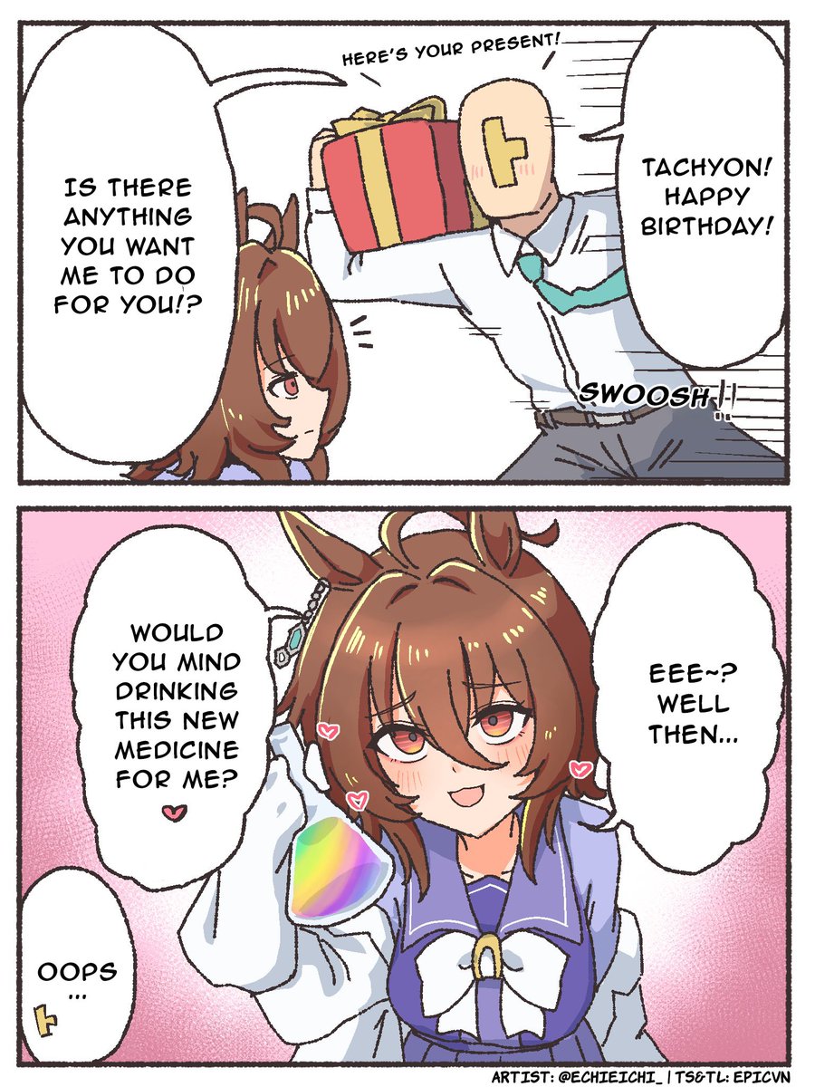 EDemocraft's tweet photo. Art by @echieichi_

Agnes Tachyon vs. Trainer: Digging Your Own Grave Arc
Also, happy birthday, Agnes Tachyon!! 🎉

#ウマ娘 #Umamusume
#ウマ娘英訳 #UmaTranslations
#アグネスタキオン https://t.co/8fq1KuA9bc
