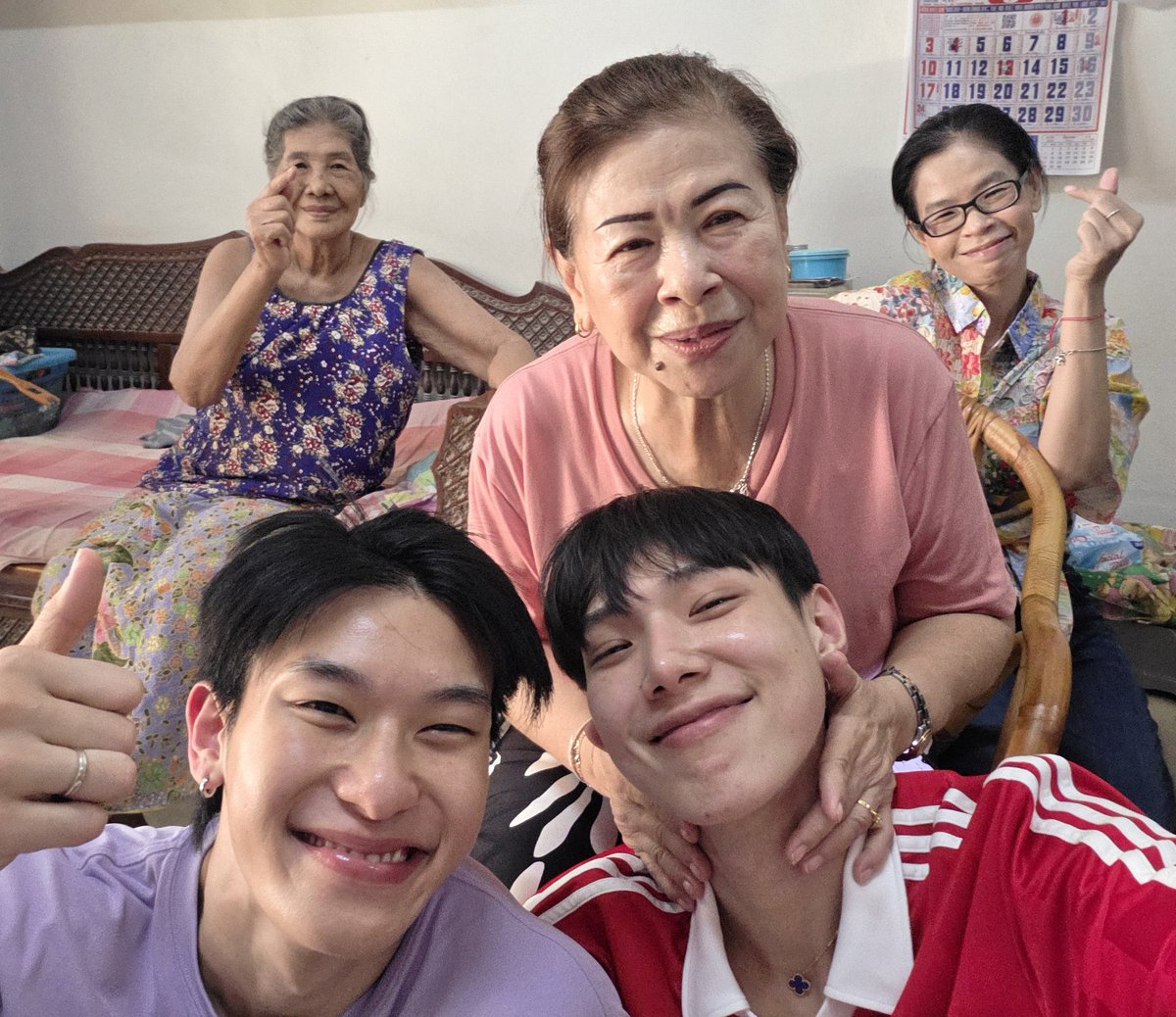 BoysLoveHubENG's tweet image. Daou took Offroad to his family’s home during the Songkran today, a moment seen as quite intimate and emotionally significant.

In Thailand, the holiday is also a time for family, with traditions centered around showing respect to elders. #DaouOffroad