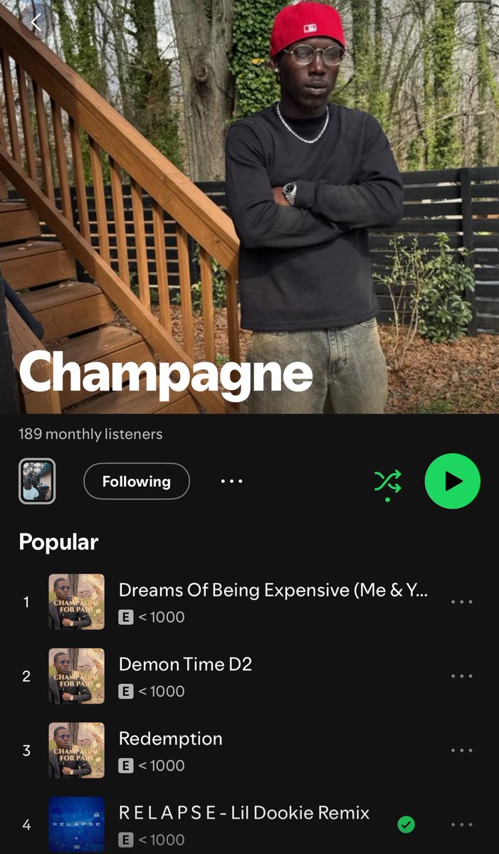 pagnesworld's tweet photo. 189 Monthly Listeners On Spotify ‼️📈 https://t.co/DkkvVpovJx https://t.co/W4IeqlcvOT