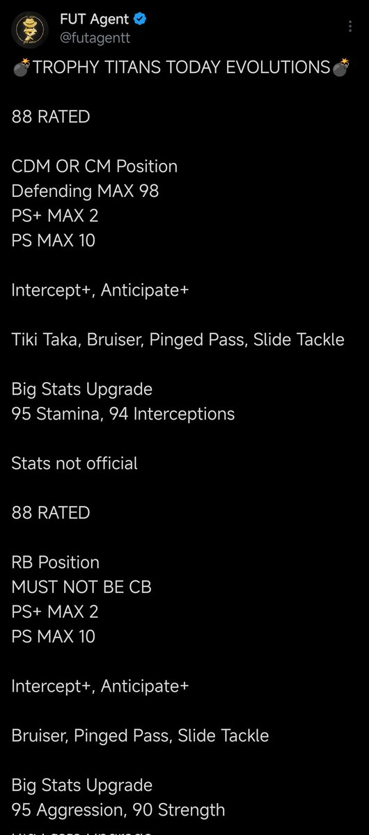 News_FC26's tweet image. BOTH OF TODAY'S EVO NEWS 👀👇

2 HRS

! @futagentt