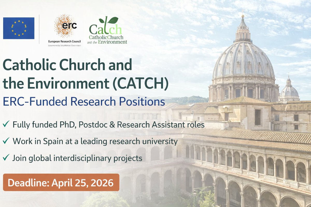 opportunitiesfy's tweet image. 🎓 CATCH Project 2026
💼 PhD + Postdoc roles
 🌍Spain
 💰Fully funded
📅 Deadline: April 25, 2026
📧 Apply: wp.me/p23f03-kAD
💡 Tip: Strong research plan wins!
#PhD #Research