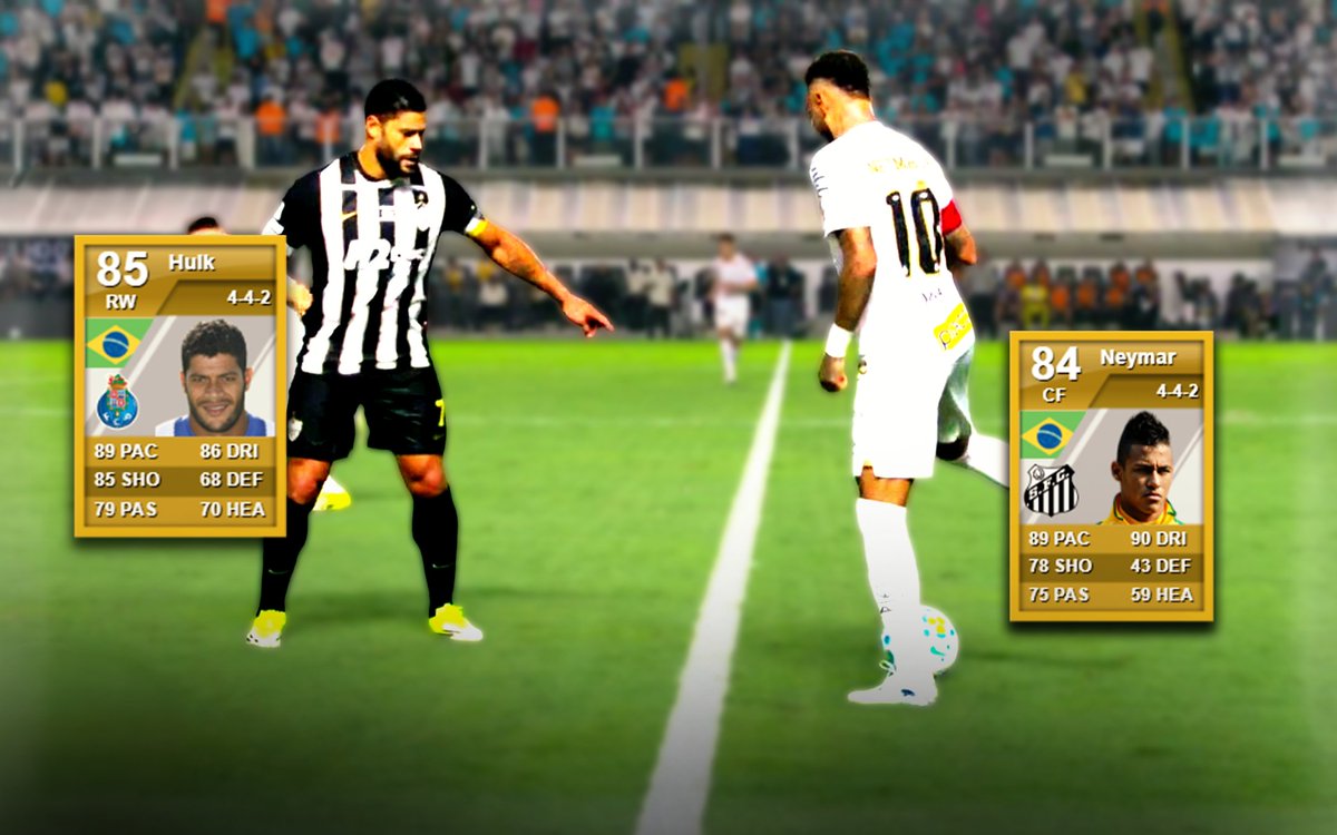 FUTWIZ's tweet photo. FIFA 12 vibes in 2026. 🇧🇷

Neymar vs. Hulk yesterday was the first time these two legends ever played against each other in a competitive club match. https://t.co/GcHSIk2wIW