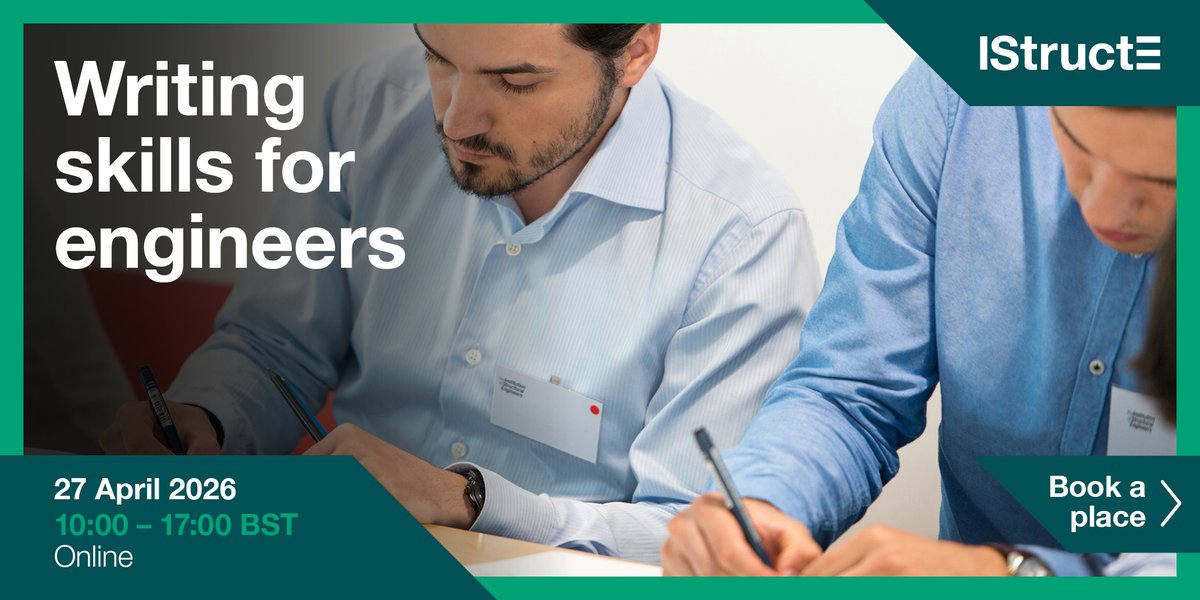 IStructE's tweet image. Improve the quality of your written reports and reduce the time you spend writing.

Learn how to adapt style for different documents and audiences; and which digital tools can save you time and help you write better.

Book now: ow.ly/B9h450YwpsQ

#IStructE #CPD