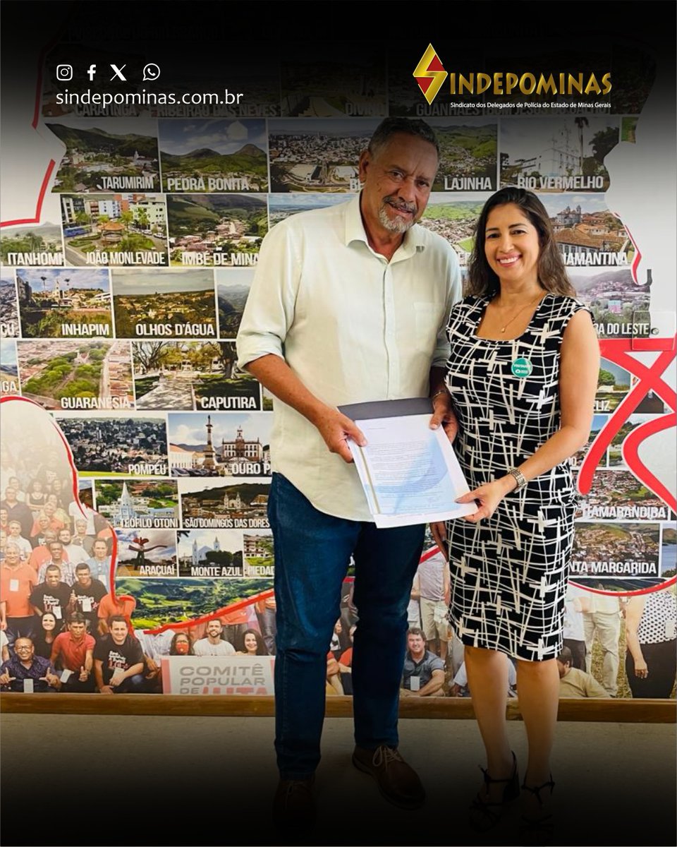 A Comissão de Atuação Parlamentar do Sindepominas, por meio da Delegada de Polícia Civil, Dra. Adriana Rosa, reuniu-se nesta segunda-feira (13/4) com o Deputado Estadual Marquinho Lemos e o entregou um ofício com a síntese das demandas de interesse dos Delegados de Polícia de MG.