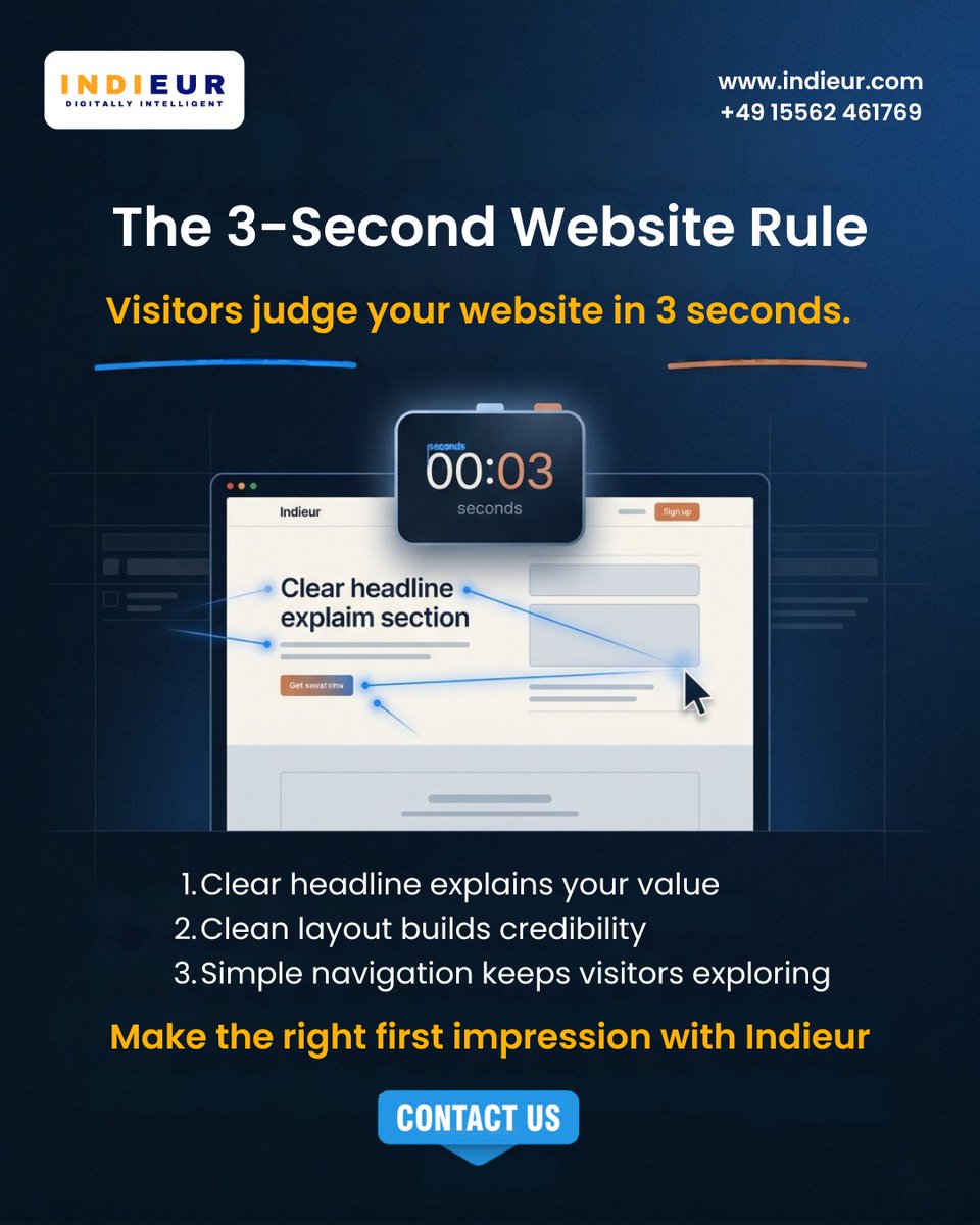 Indieur_'s tweet image. You have 3 seconds.

That’s all it takes for someone to stay… or leave.

Make it clear. Make it simple. Make it count.

Explore → indieur.com

#UXDesign #WebsiteStrategy #ConversionOptimization #INDIEUR #GrowthStrategy