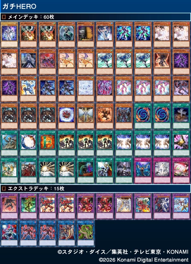 HEROデッキ #遊戯王MD HEROでレートTOP5％達成しました 5時になって