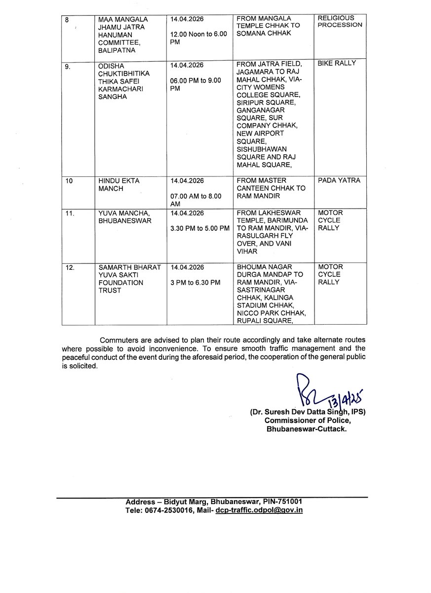 DCP TRAFFIC, BHUBANESWAR-CUTTACK tweet media