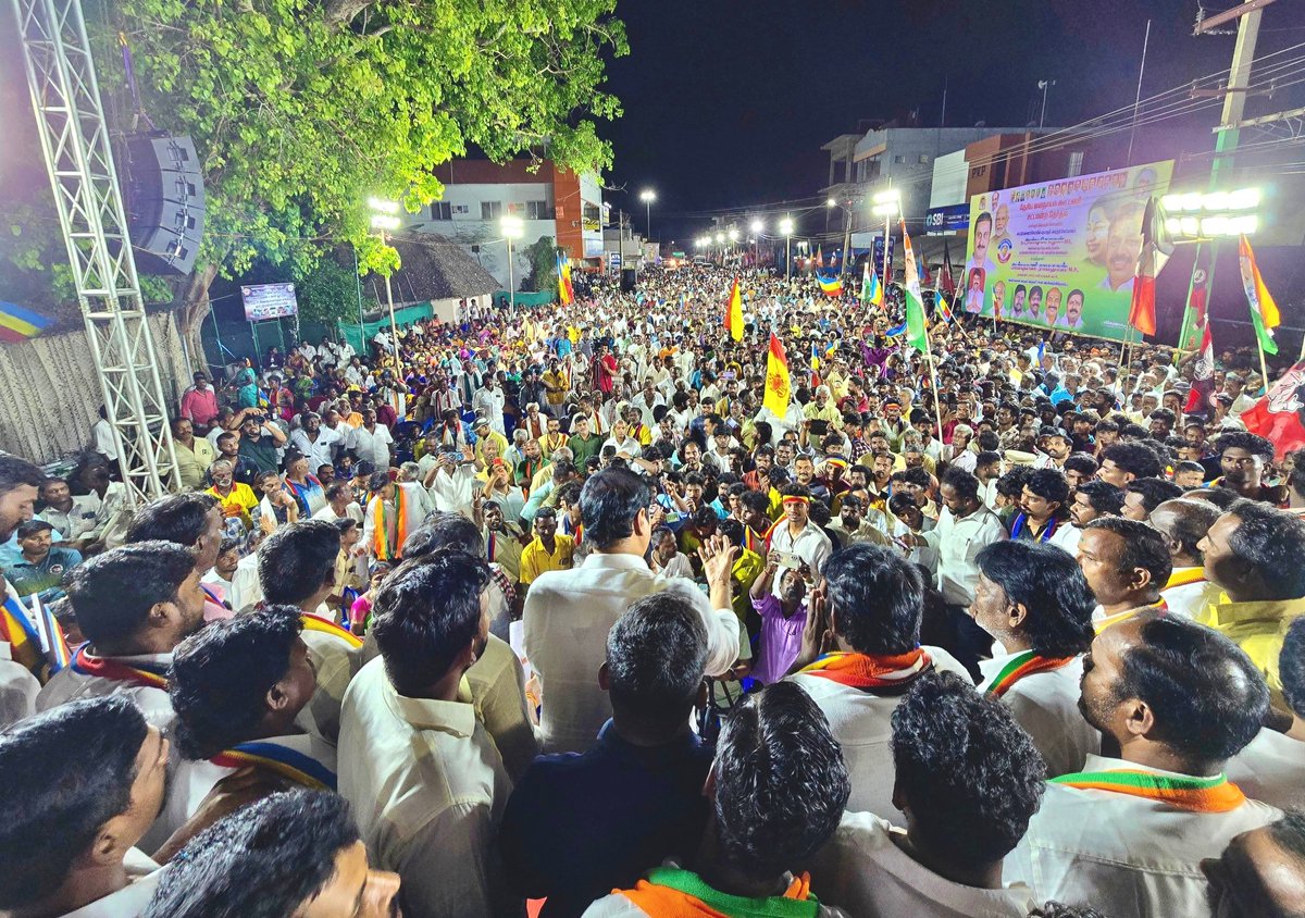 draramadoss's tweet image. அஇஅதிமுக தலைமையிலான தேசிய ஜனநாயக கூட்டணியில், காட்டுமன்னார்கோயில் சட்டமன்றத் தொகுதி பாட்டாளி மக்கள் கட்சி வேட்பாளர் மருத்துவர் அன்பு சோழன் அவர்களை ஆதரித்து, மாம்பழம் சின்னத்தில் வாக்கு சேகரித்து, காட்டுமன்னார்கோயிலில் தேர்தல் பரப்புரை செய்த போது.!

#election2026 | #PMK | #NDA