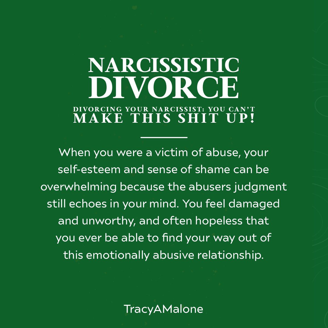 TracyAMalone's tweet image. When in an abusive relationship your #selfesteem takes a beating &amp;amp; you are filled with #shame. All you hear is your abuser's judgment. #narcissist #narcissism #covertnarcissist #narcissisticabuse #narcissistabusesupport #tracyamalone #youcantmakethisshitup
amzn.to/4ooxRRU