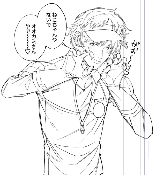 一週間ぶりに描く最推しの姿ヤバヤバです😭😭😭好きや、おき…………… 