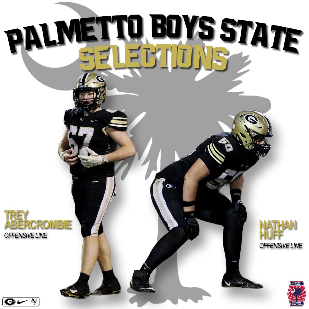 Congratulations to these two Yellow Jackets on being selected to attend Palmetto Boys State.

Proud of the way they represent our program on and off the field.

#JacketNation #BoysState

<a href="/HuffNathan50/">Nathan Huff</a> <a href="/TreyAbercrombi1/">Trey Abercrombie</a>