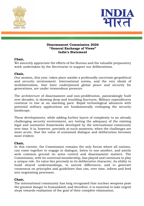 India at Conference on Disarmament, Geneva tweet media