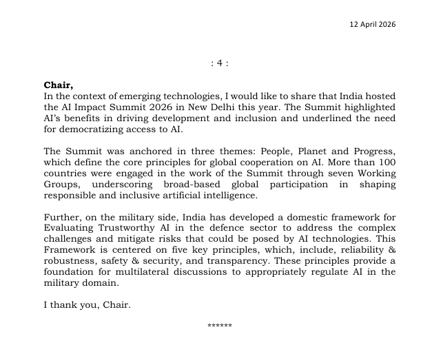 India at Conference on Disarmament, Geneva tweet media