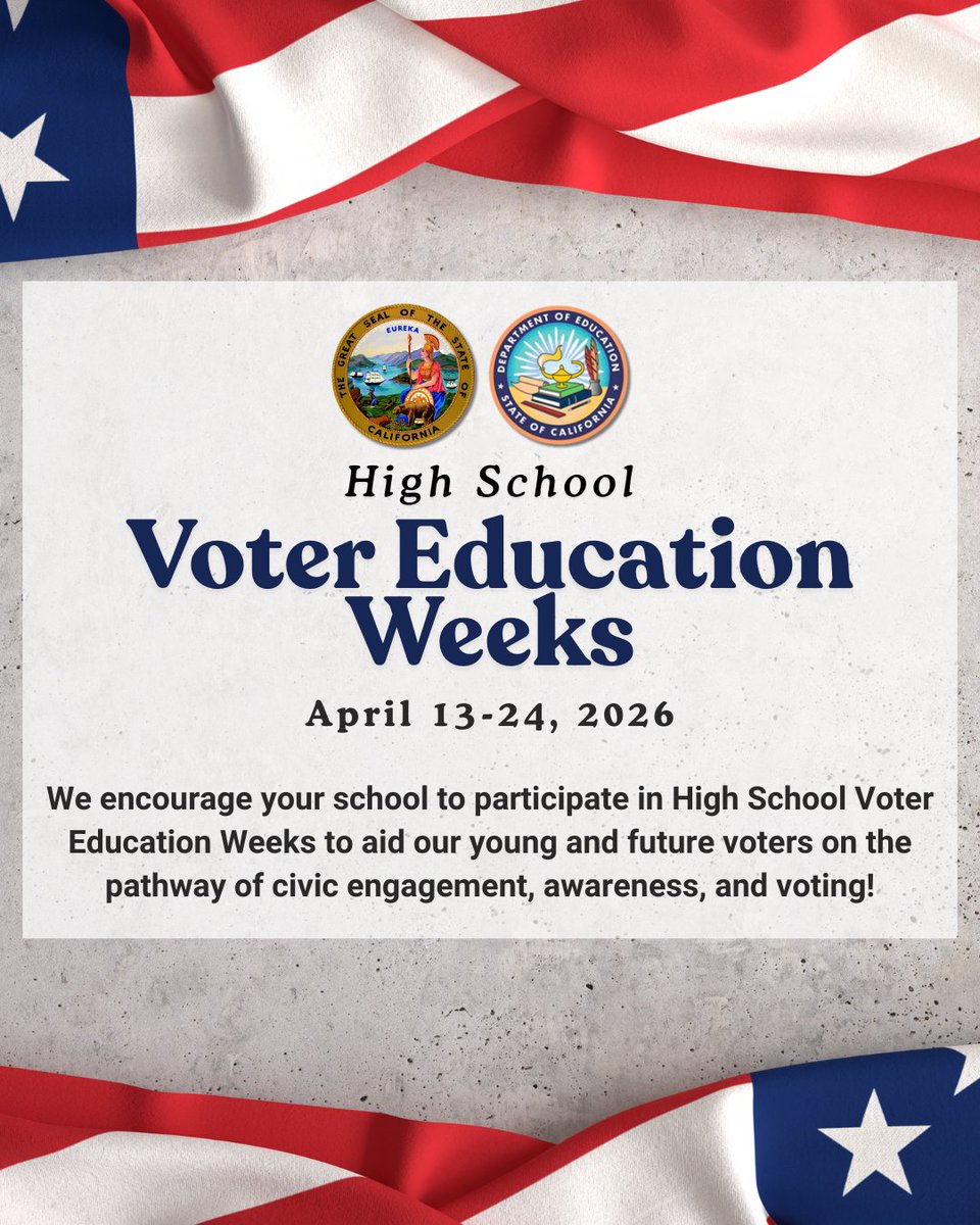 CA Department of Education tweet media