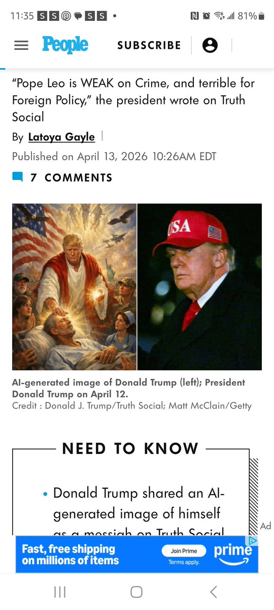 This guy has completely lost his mind!! Posting an AI image of himself as a messiah-on EASTER, no less-and you know he truly believes this! He's gone off the deep end!