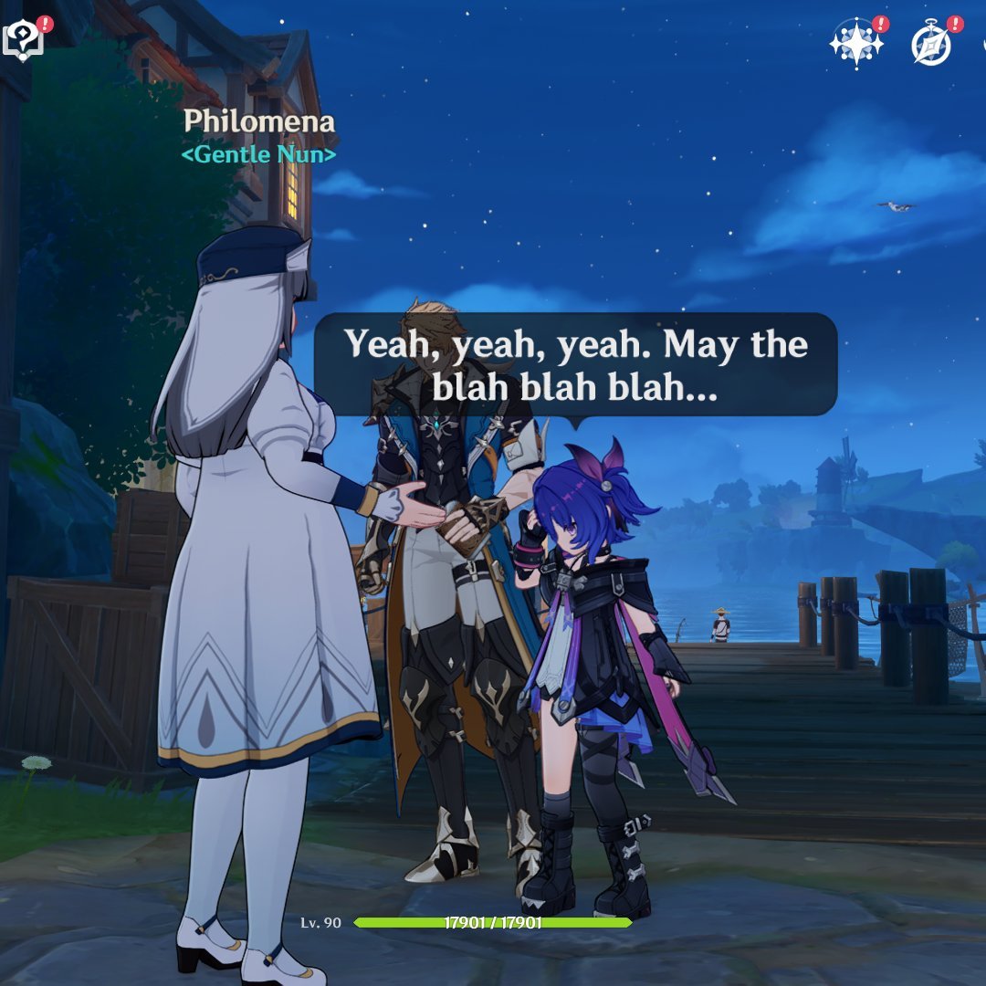 beieiyo's tweet image. #varflins

prune and varka being a permanent guest in the confinement room

prune going "blablabla" when the sister said may barbatos bless her, while flins is openly shading the tsaritsa. both not really caring about their nation's "god"  

shes truly their daughter after all 😭