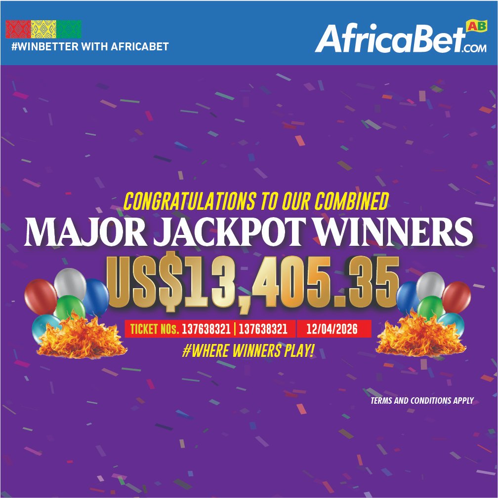 IntAfricabet's tweet image. Another BIG win at AfricaBet! 🎉💰 Congratulations to our combined Major Jackpot Winners who walked away with an incredible US$13,405.35! Your turn could be next  play where winners play! #WinBetterWithAfricaBet #WhereWinnersPlay #JackpotWinner #WinBig