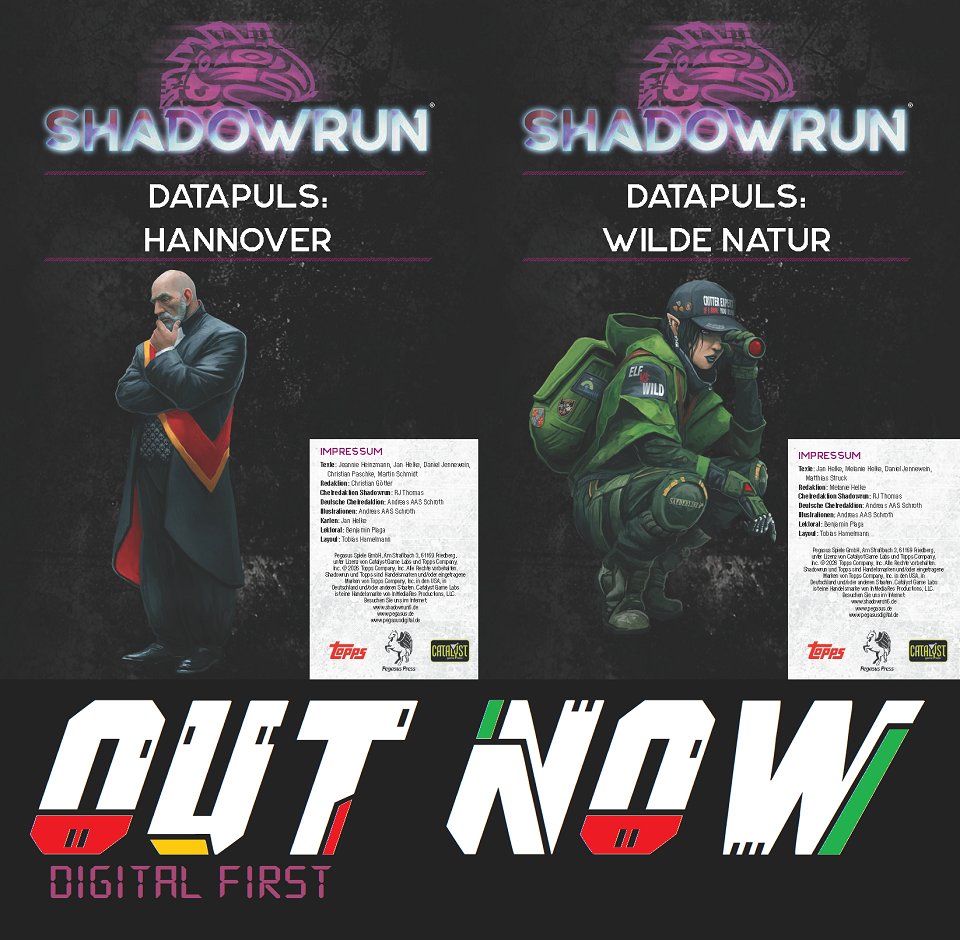 #Datapuls 💽  #ADL 🇩🇪 #Shadowrun 🎲

Mit den Datapulsen #Hannover 🟥🏰 &amp; #WildeNatur 🐗🏞️ sind der 3. &amp; 4. Teil der aktuellen 2026er ADL-Datapuls-PDF-Reihe für Shadowrun 6 als E-Book / PDF bei Pegasus Digital erschienen. 🤓 #HoltSieEuchAlle! 😎

Link: shadowrun6.de/news-2/newsbei…
