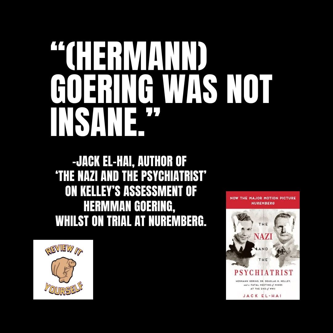 YourselfReview's tweet image. Sean and Author Jack El-Hai discuss the work of Doctor Kelley at the Nuremberg trials. 

Episode out on 19th April.

Catch up on the latest episode 'The Untouchables' (1987) here:
champ.ly/jy-WkrdO

#ReviewItYourself #Podcast #Films #Nuremberg