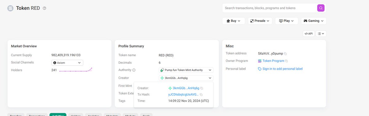 aturtleG's tweet photo. If you go on solscan the wallet he tweeted is the creator of the coin unlike trax coin which is also showing on pumpfun https://t.co/IEhKcVKTjT