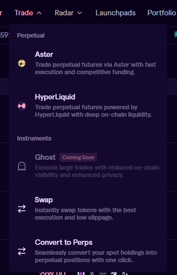 0x5f1f08f6cf3af3c9e7cbd1fd26d9b66f7f964444
这应该是genius唯一核心卖点了 让我想到了aster的darkpool