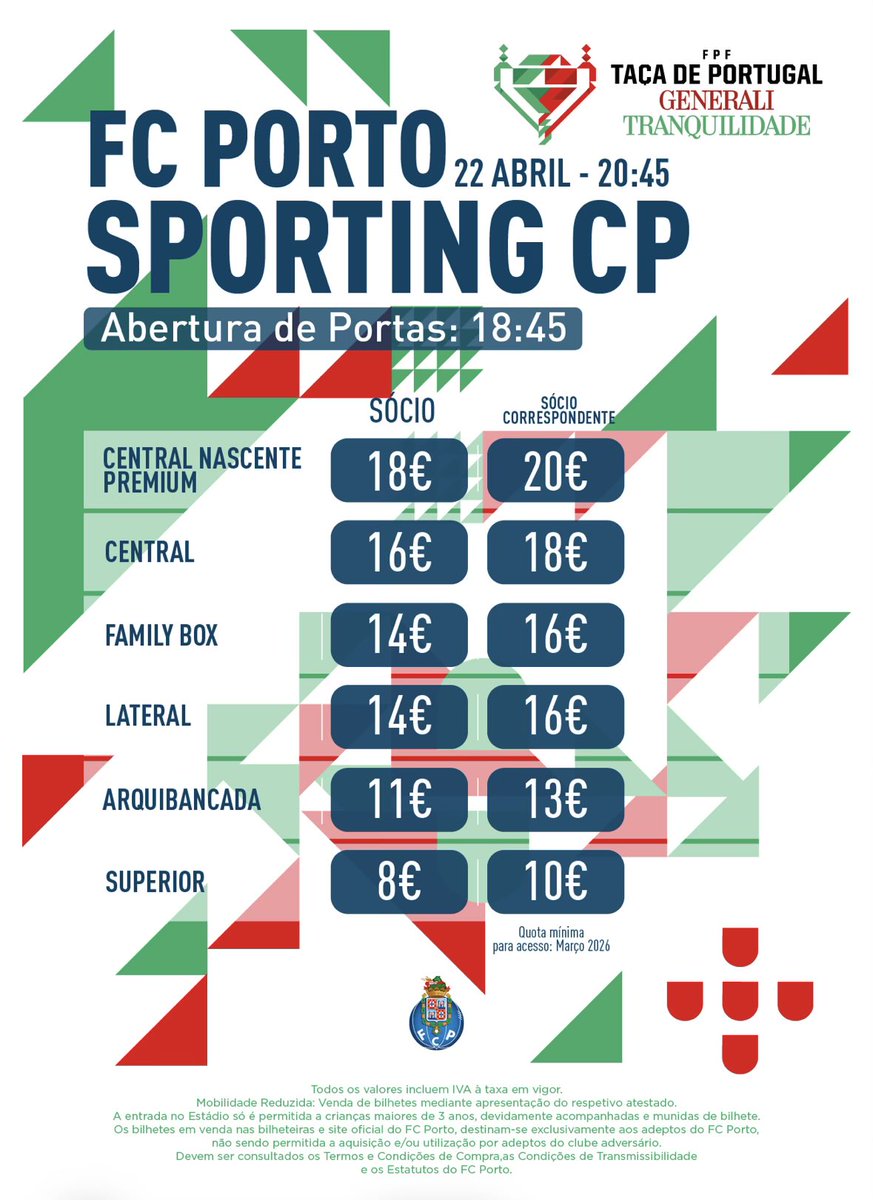 DRPFCP's tweet image. Bilhetes FC Porto x Sporting.