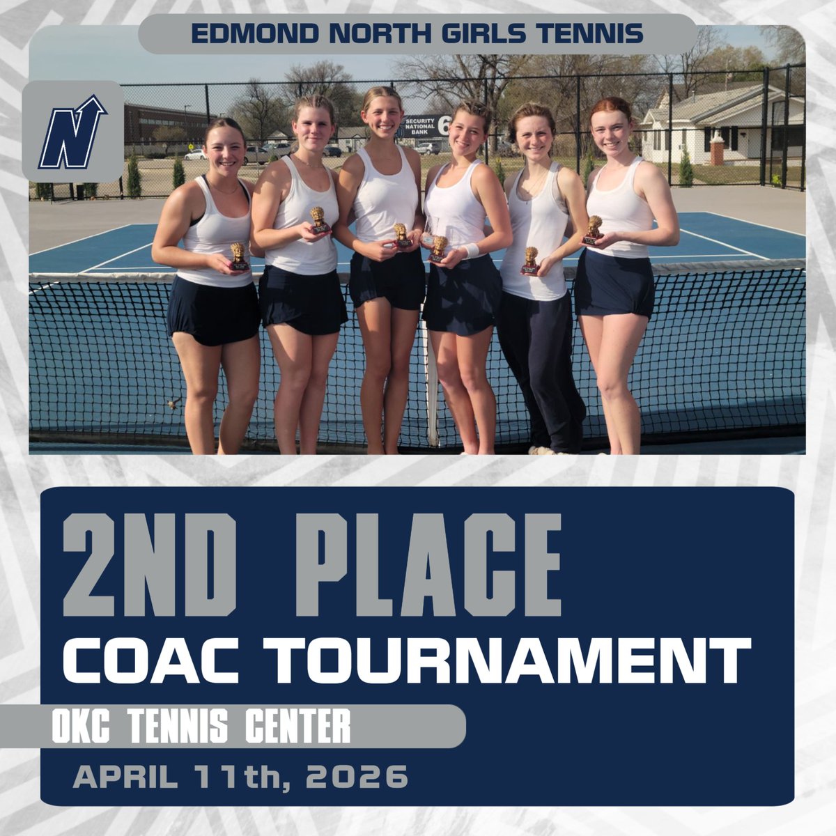 north_edmond's tweet image. Edmond North Girls Tennis placed 2nd this past weekend at the COAC Tournament! #HuskyNation #ENHSTennis