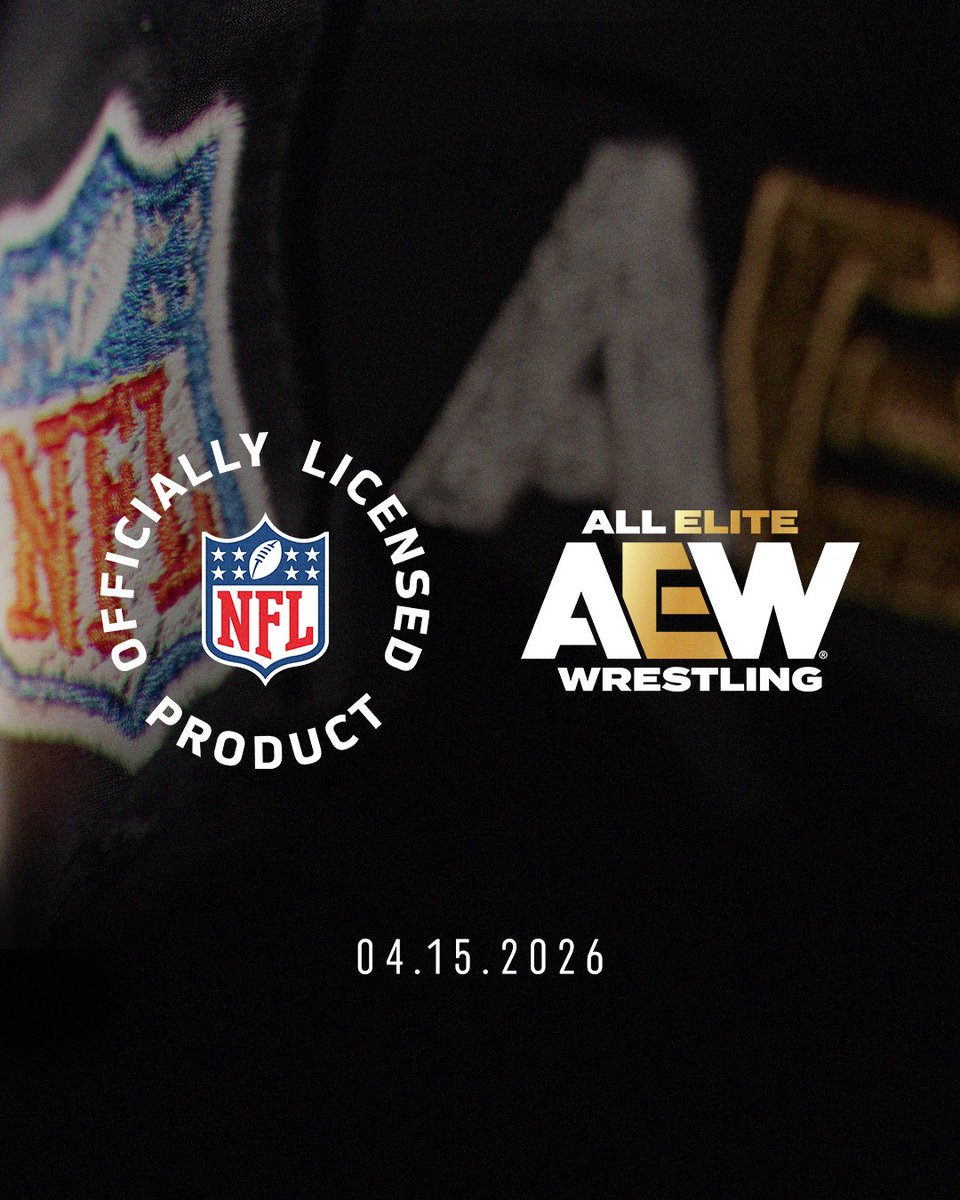 AEW x NFL merchandise.

Officially coming out starting this month in April. 🏈🔥