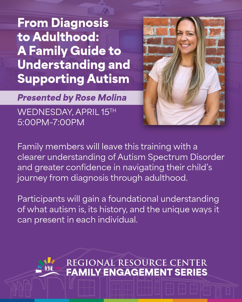 There's still spots available for this FREE session coming up on Wednesday!

Families will leave with a clearer understanding of Autism Spectrum Disorder and greater confidence in navigating your child’s journey from diagnosis through adulthood.

Sign up: forms.gle/6eRVehPiHwgKnp…