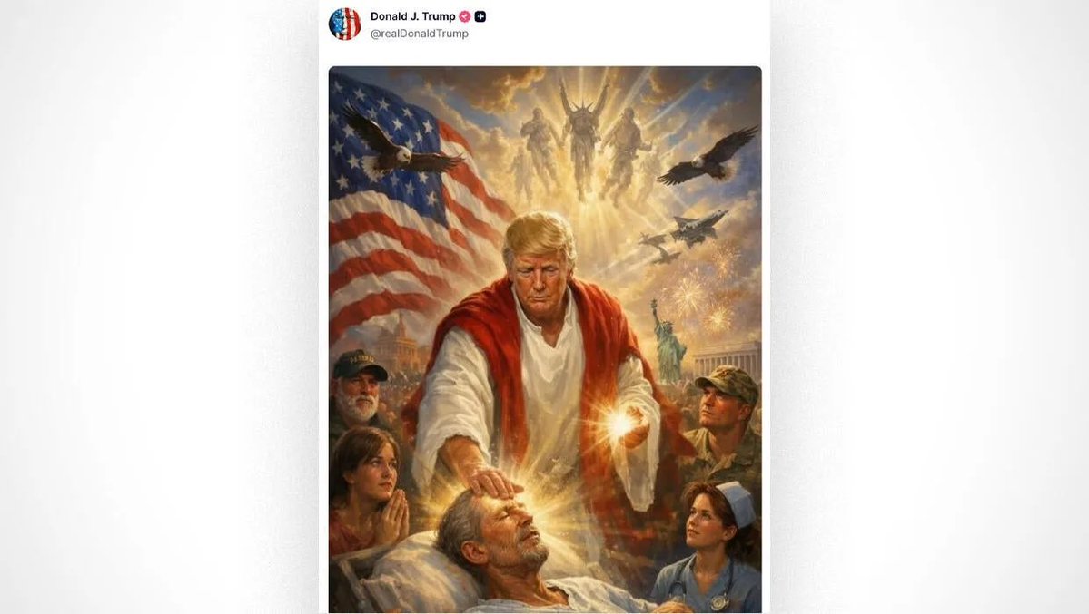 <a href="/IvankaTrumpRV2/">Ivanka Trump RV Q🇺🇲</a> Trump thinks HE IS GOD!!! He literally replaces the face of Jesus with his own. You’re all blasphemous devils who work for the antichrist!