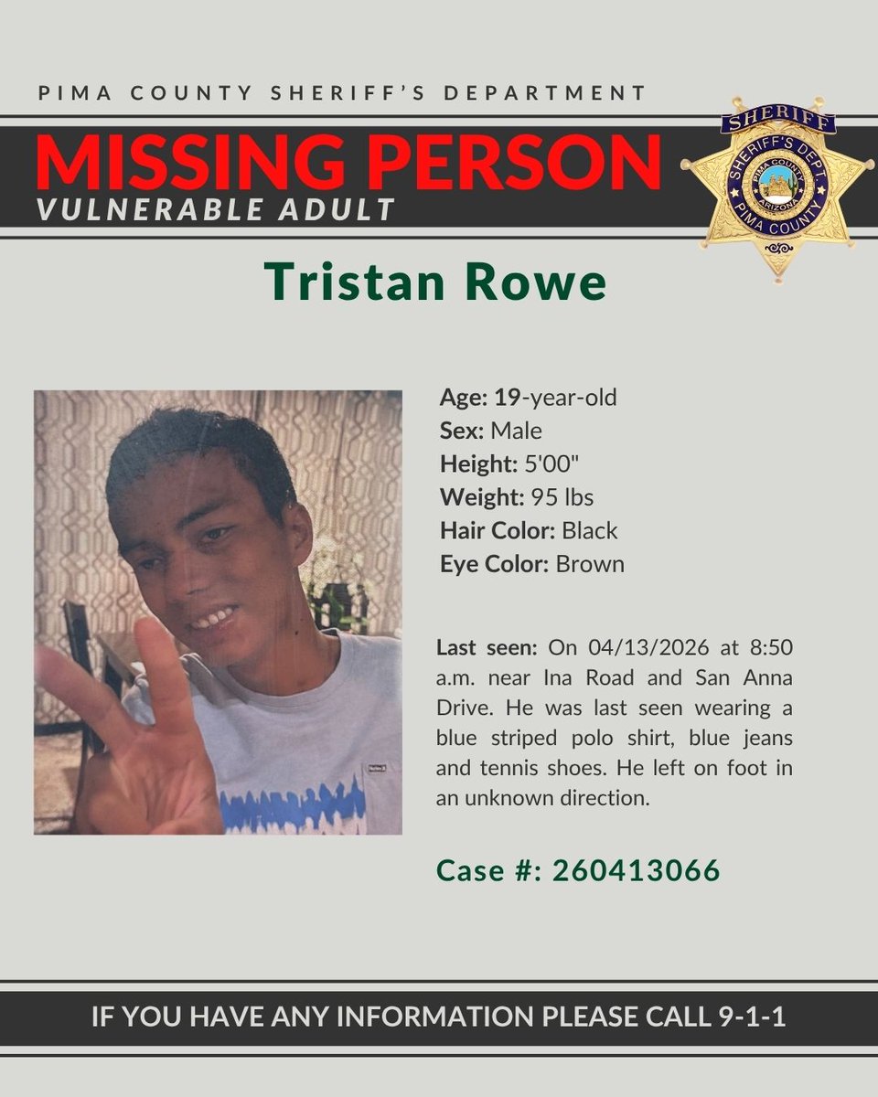 Pima County Sheriff's Department tweet media