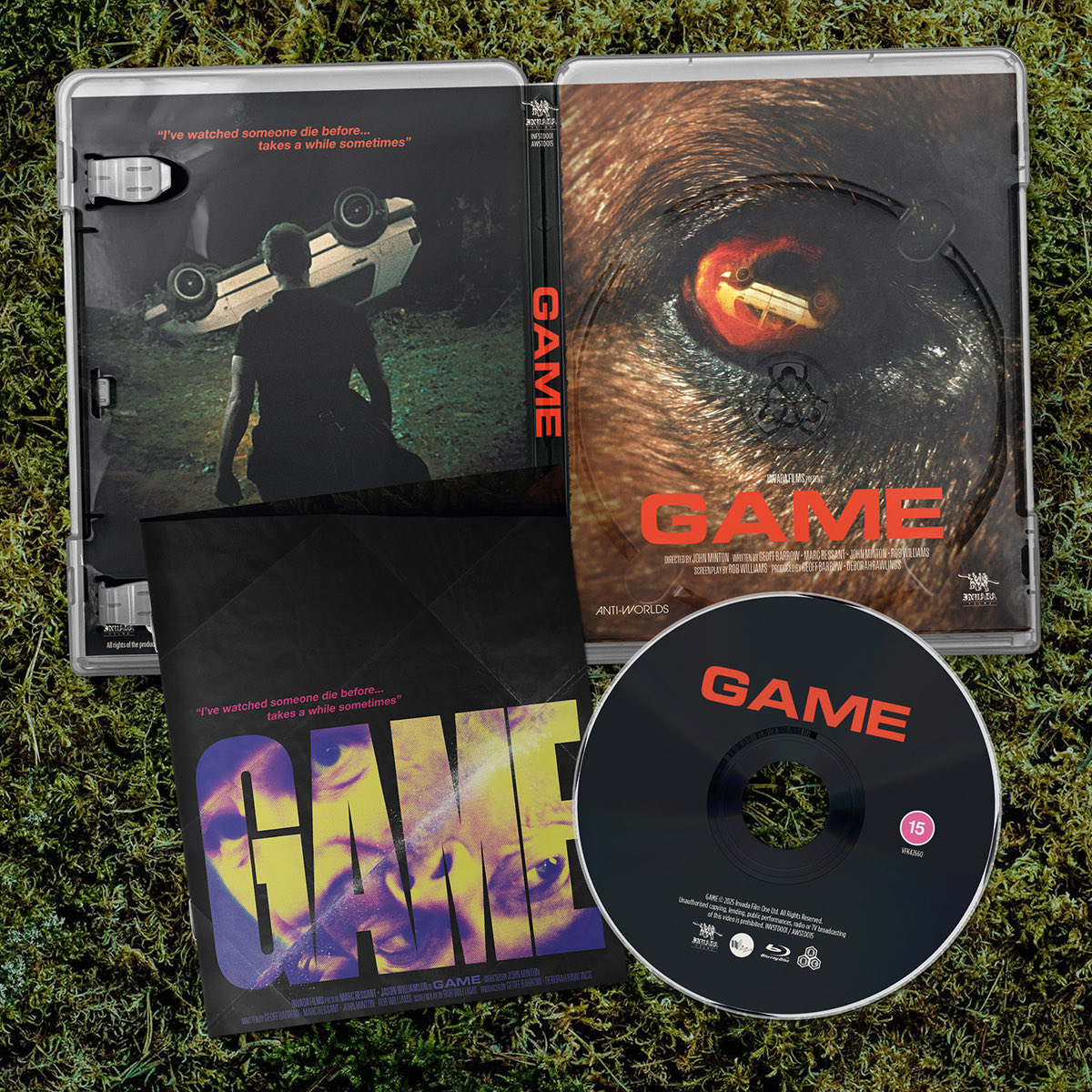 InvadaFilms's tweet photo. GAME - Special Edition Deluxe Signed Blu-Ray. 
[→ Swipe through for more→]

Available to pre-order now via @invadarecordsUK Shipping in June: https://t.co/vxZriK7JzQ

Each copy is signed by Geoff Barrow, John Minton, Jason Williamson &amp; Marc Bessant. 

#invadafilms #gamefilm2025 https://t.co/ssC3z935p7