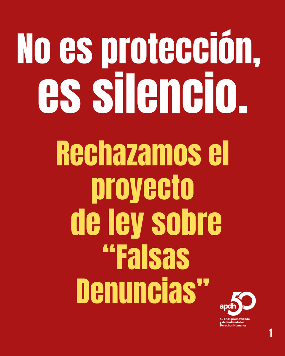 APDHArgentina's tweet photo. ✍️ Documento político contra el proyecto de ley de Falsas Denuncias 👇

https://t.co/yB18D9RCI2 https://t.co/tKmsHDCd9u