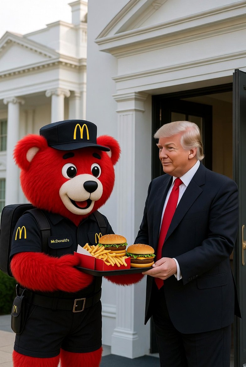 Nobody can resist.

<a href="/McDonalds/">McDonald's</a>
<a href="/realDonaldTrump/">Donald J. Trump</a>