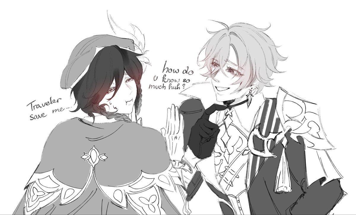 CaleAshie's tweet photo. Lohen get suspicious of Venti after quest

#Lohen #Venti 

might be a bit #Loven #bloodballad https://t.co/GYdlVTCNNd