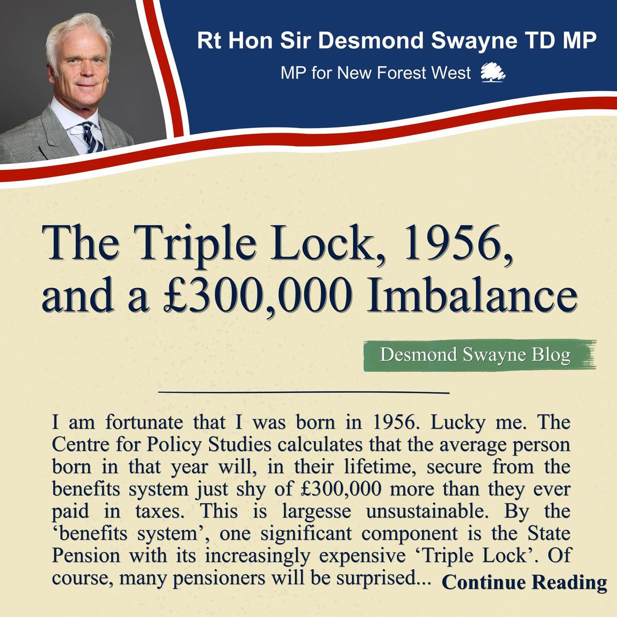 rt hon Sir Desmond Swayne TD MP tweet media
