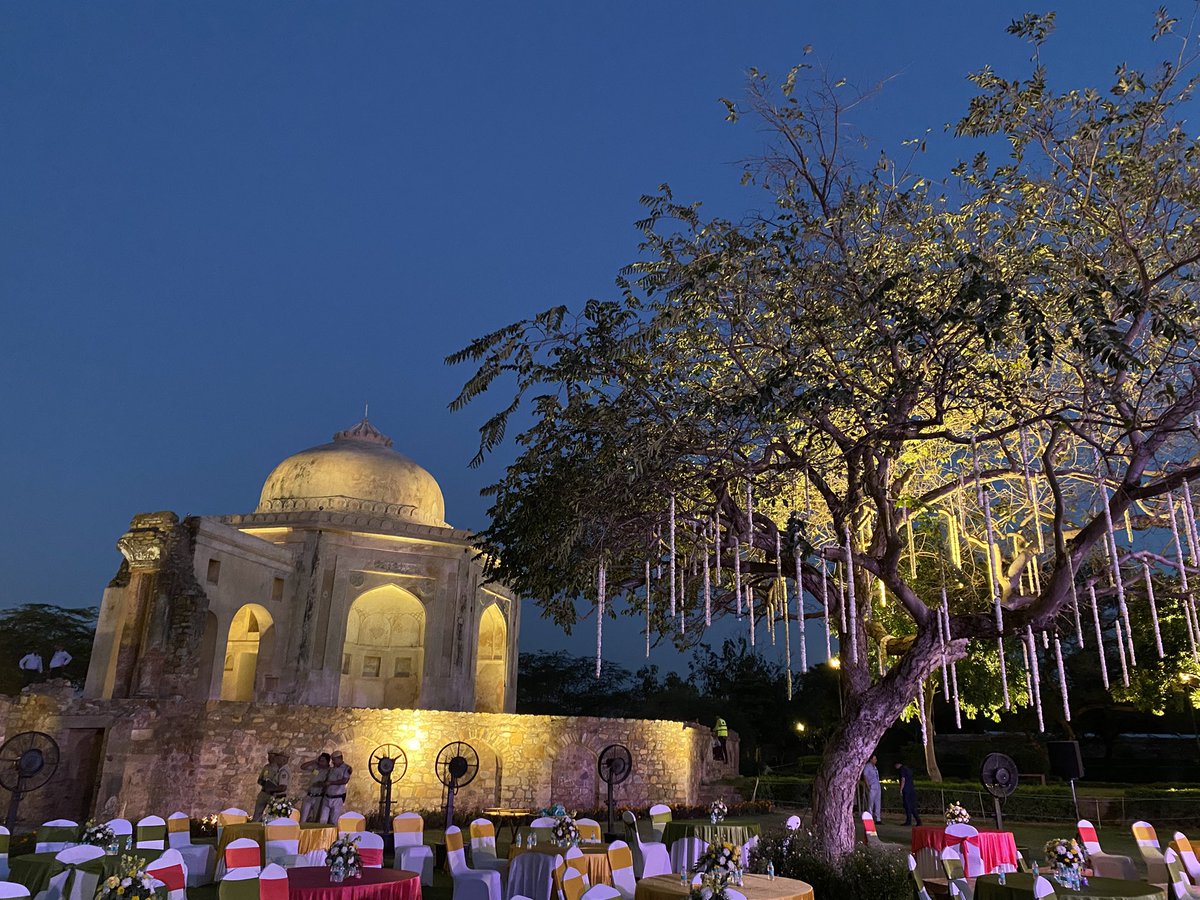 DMickeviciene's tweet photo. #Delhi is a story! Magical evening celebrating spring festival at the beautiful Mehrauli Archaeological Park at the invitation of Hon. @LtGovDelhi @SandhuTaranjitS under the majestic #QutubMinar @LokNiwasDelhi @LTEmbassyDelhi https://t.co/gq0xnIMwVf