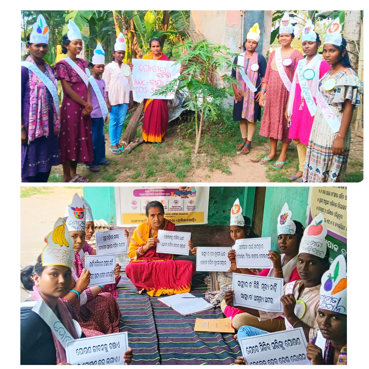 CDPOSATYABADI's tweet photo. Theme based Awareness programmes done by adolescent girls under ADVIKA session in the eve of 8th POSHANA PAKHWADA  Celebration at different AWCs of ICDS SATYABADI.@CMO_Odisha @dcmo_pravati @WCDOdisha @dm_puri @dswo_puri  @MinistryWCD https://t.co/6DwotKGdTM