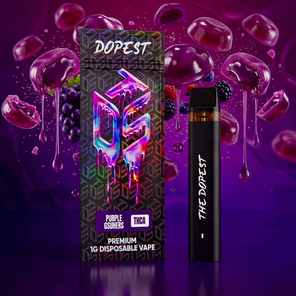 vaporlax disposable vape Gushers - 2 x 0.5g main image 1
