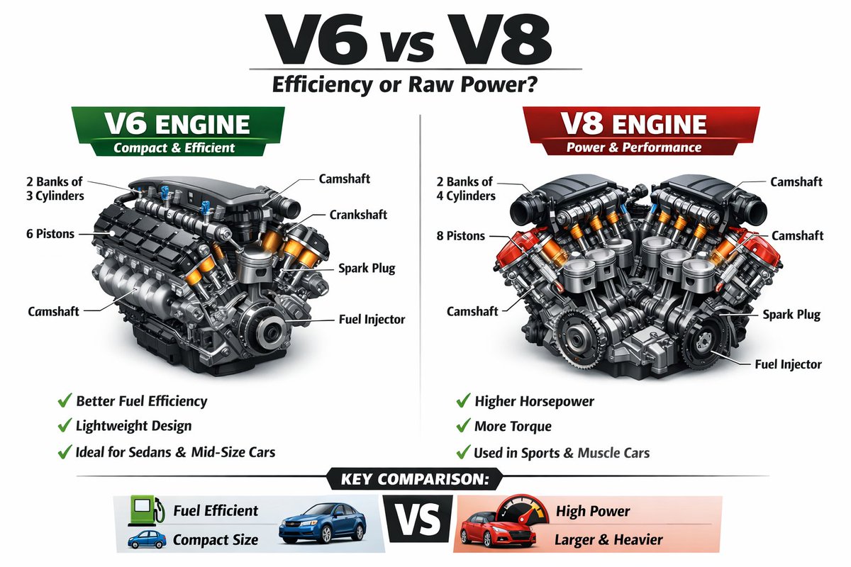 cake_daddy001's tweet photo. V6 vs V8 — Efficiency or Raw Power? ⚙️🔥
Same engineering… different beasts. Which one are you choosing?. Let me know in the comments section!!! #EngineeringExcellence #engine https://t.co/1IVpID2cb8