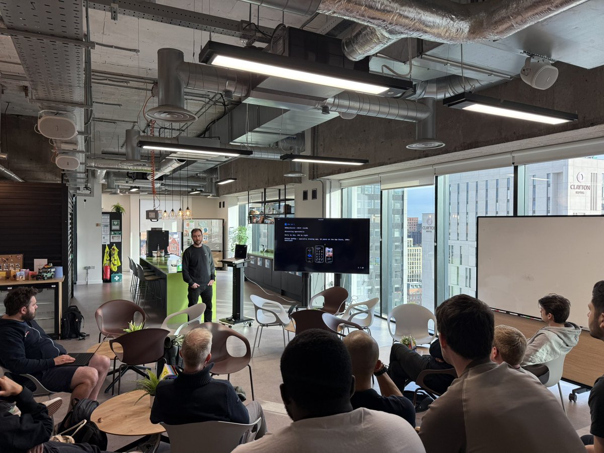 nsmanchester's tweet photo. We’re up and running with @bobek_balinek and his Coding Agents: State of the Union talk this evening! https://t.co/TS4fnevNVe